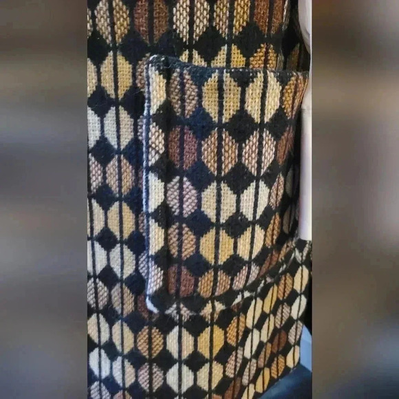 VINTAGE  Knit Weave Vest Coat 70's - Picture 7 of 14